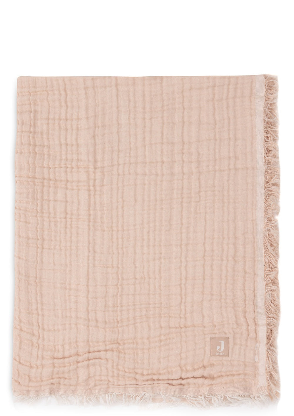 Jollein Musselin Decke 'Fringe' Moonstone 120 x 120 cm