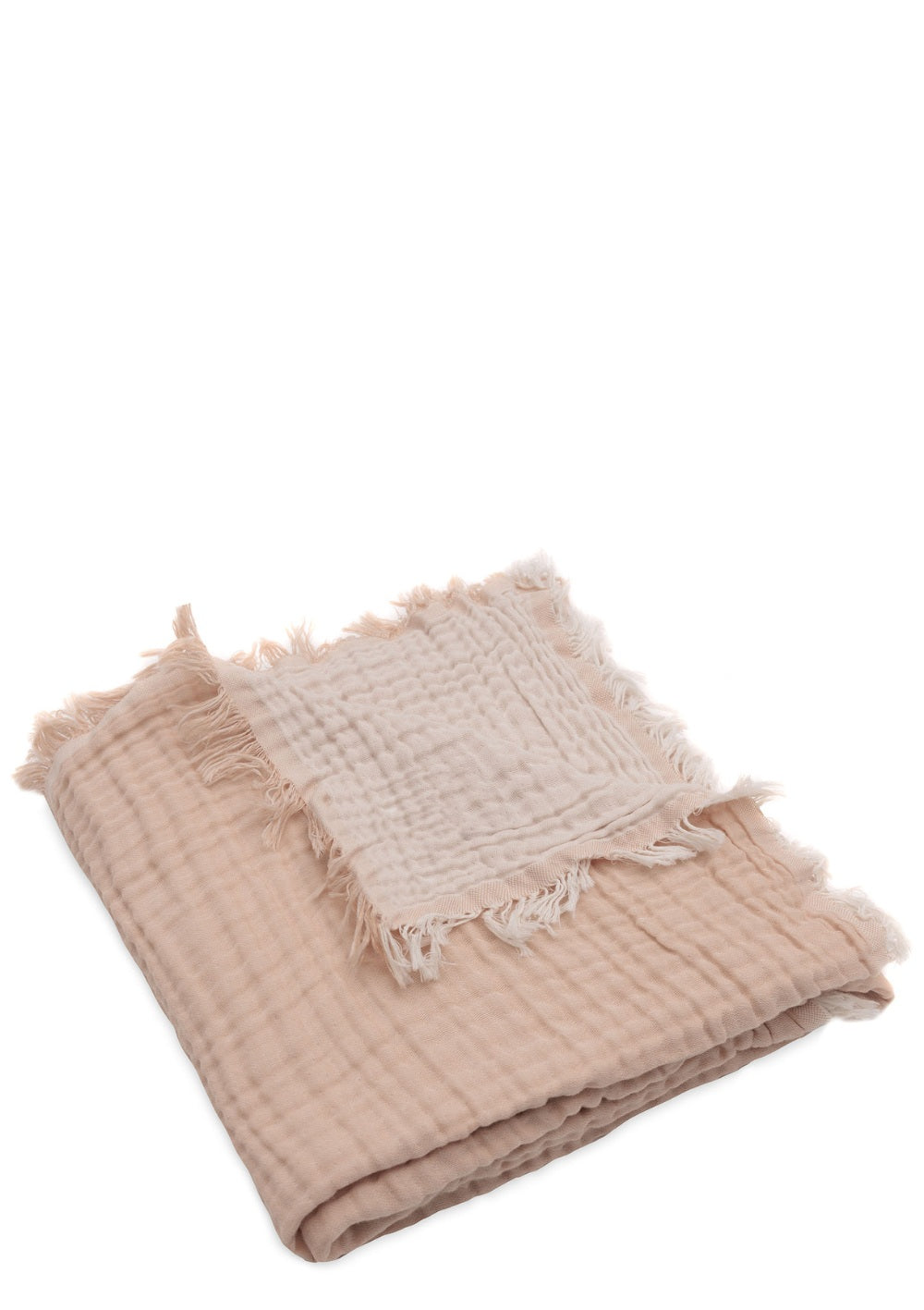 Jollein Musselin Decke 'Fringe' Moonstone 120 x 120 cm