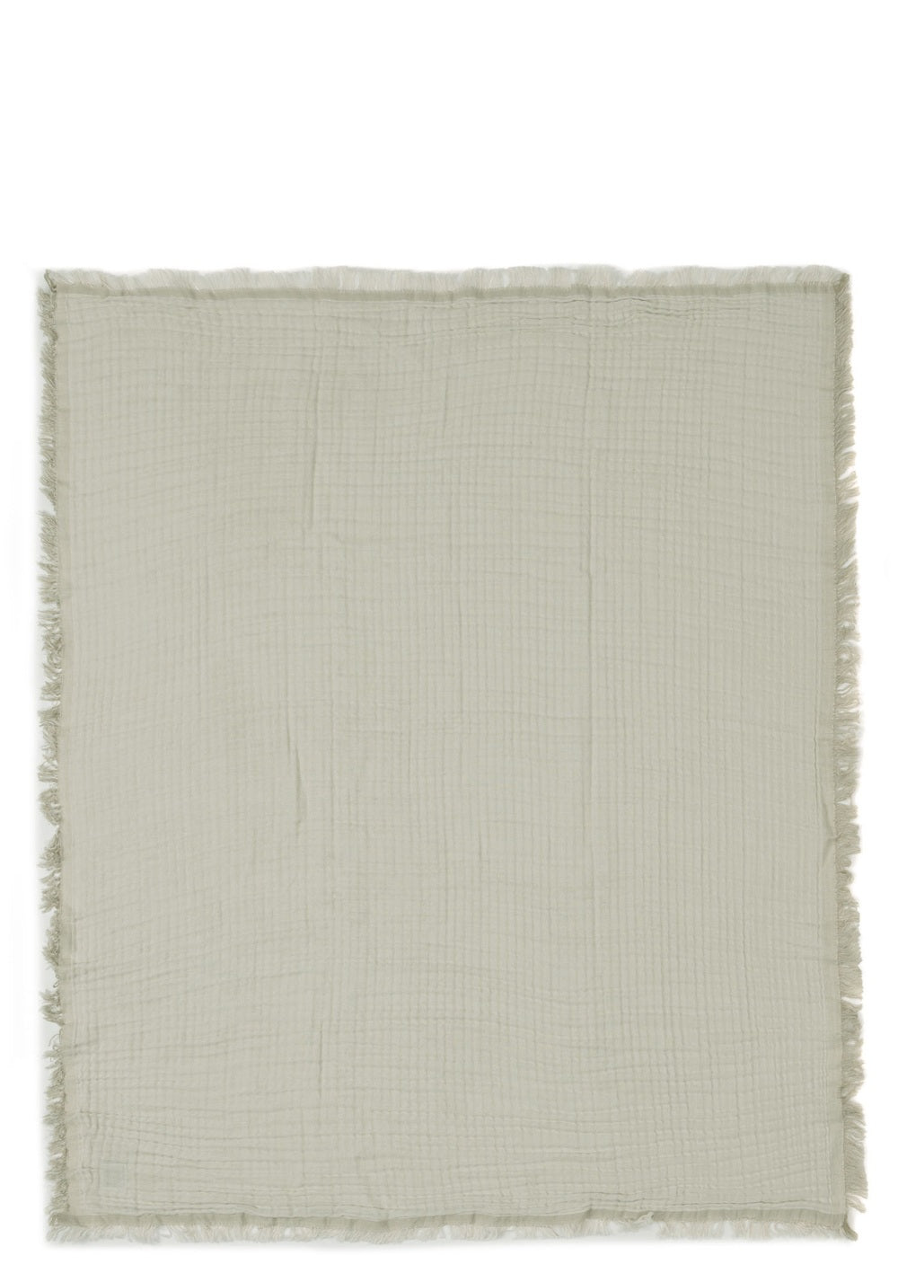 Jollein Musselin Decke 'Fringe' Olive Green 120 x 120 cm