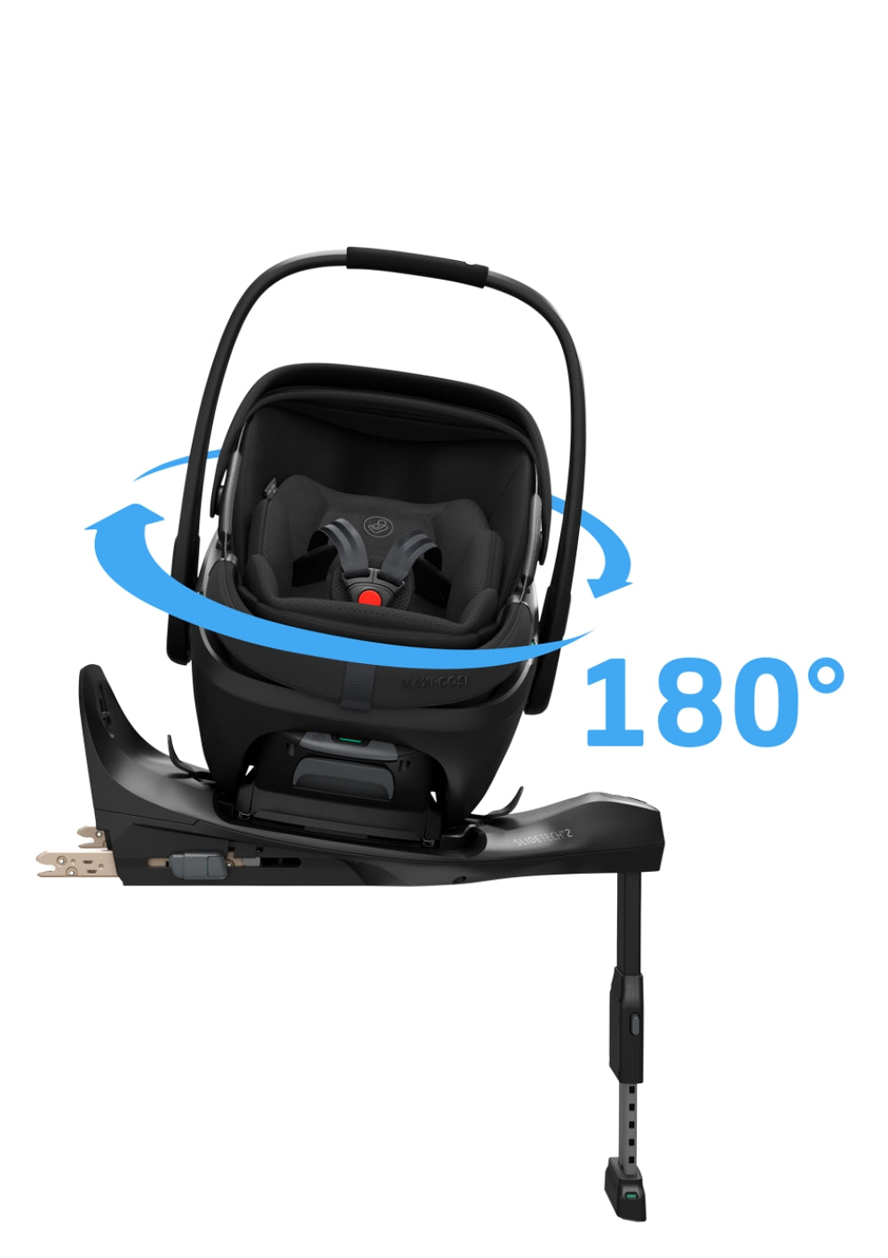 Maxi-Cosi Babyschale 'Coral Slide Pro' Onyx Black mit 180° Drehfunktion