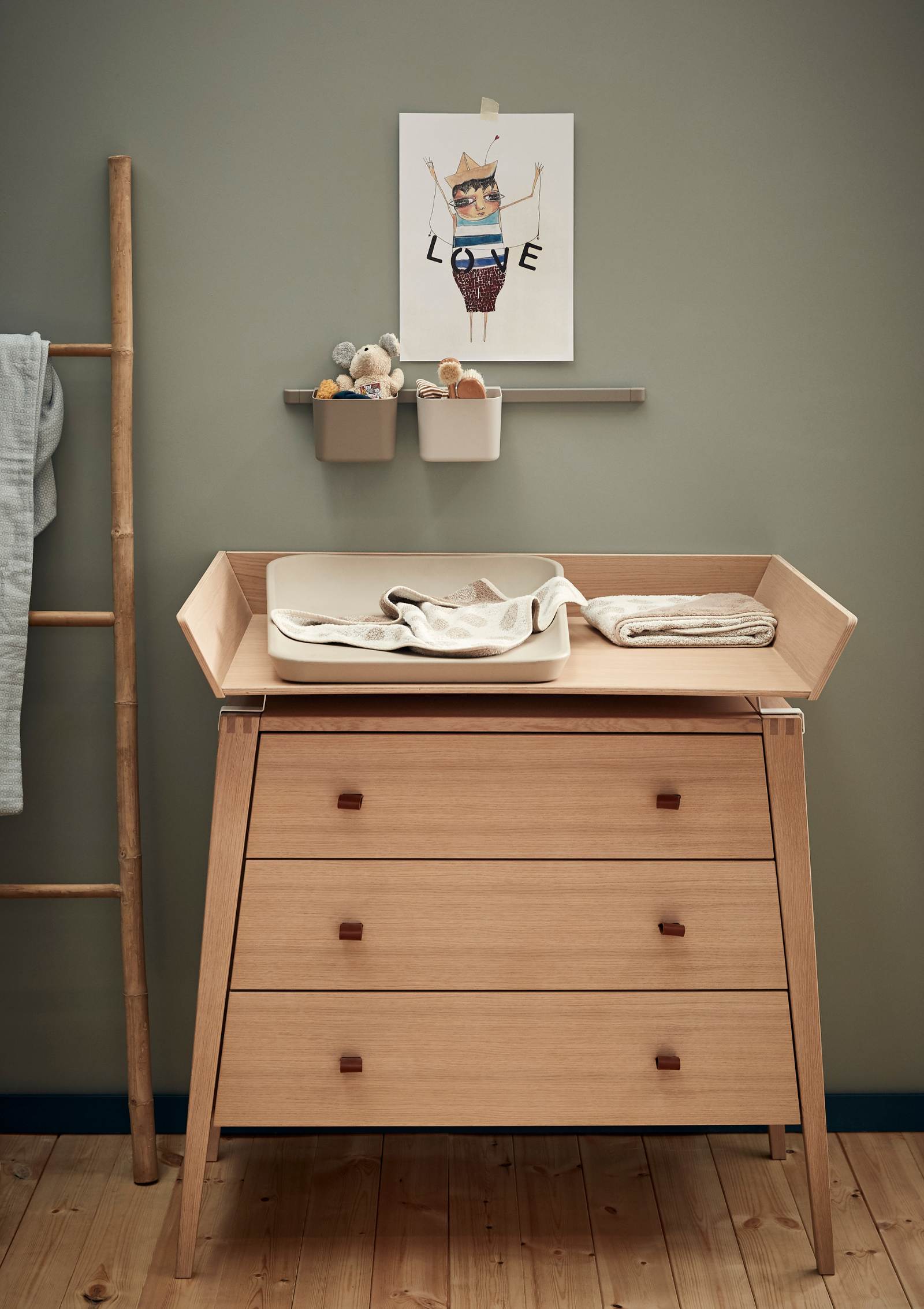 Leander (Wickel-)Kommode 'Linea' Eiche