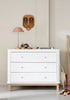 (Wickel-)Kommode 'Wood' 3 Schubladen weiß/Eiche