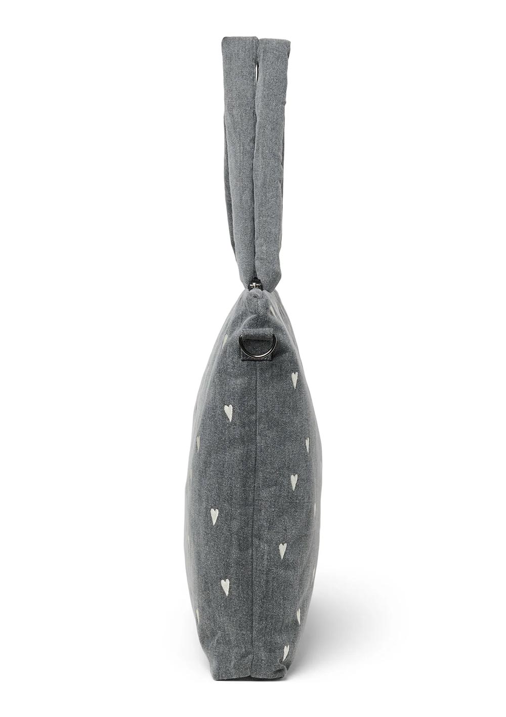 Studio Noos Wickeltasche 'Denim Diaper Bag' Grey Hearts