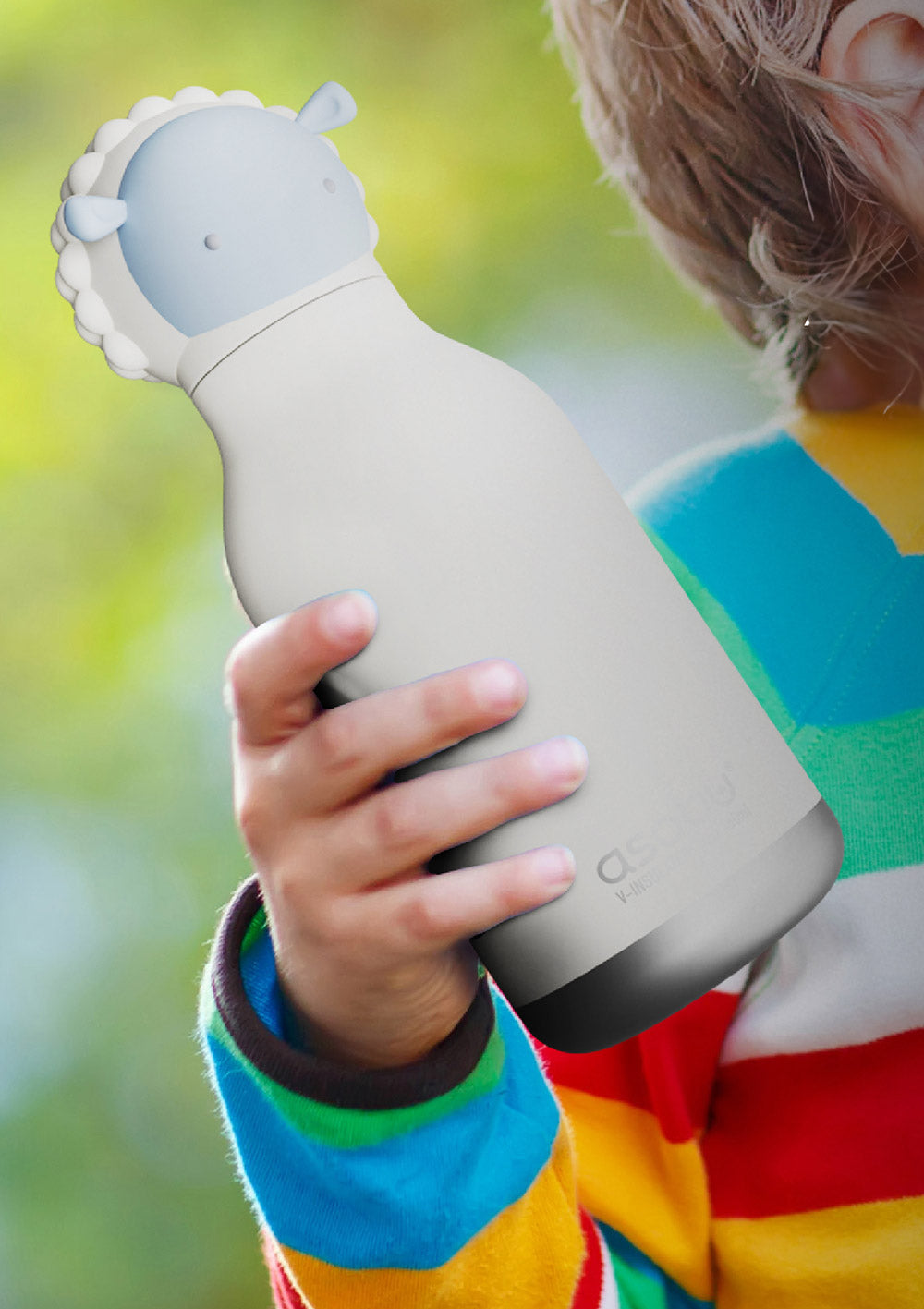 Asobu Bestie Trinkflasche Schaf 'Brie the Sheep' weiss