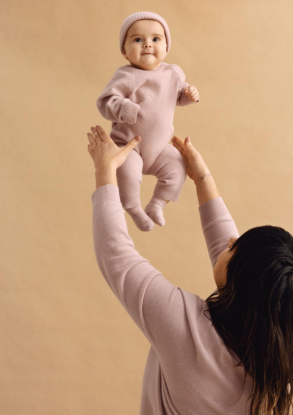 nuna Cashmere Strampler dusty mauve Baby