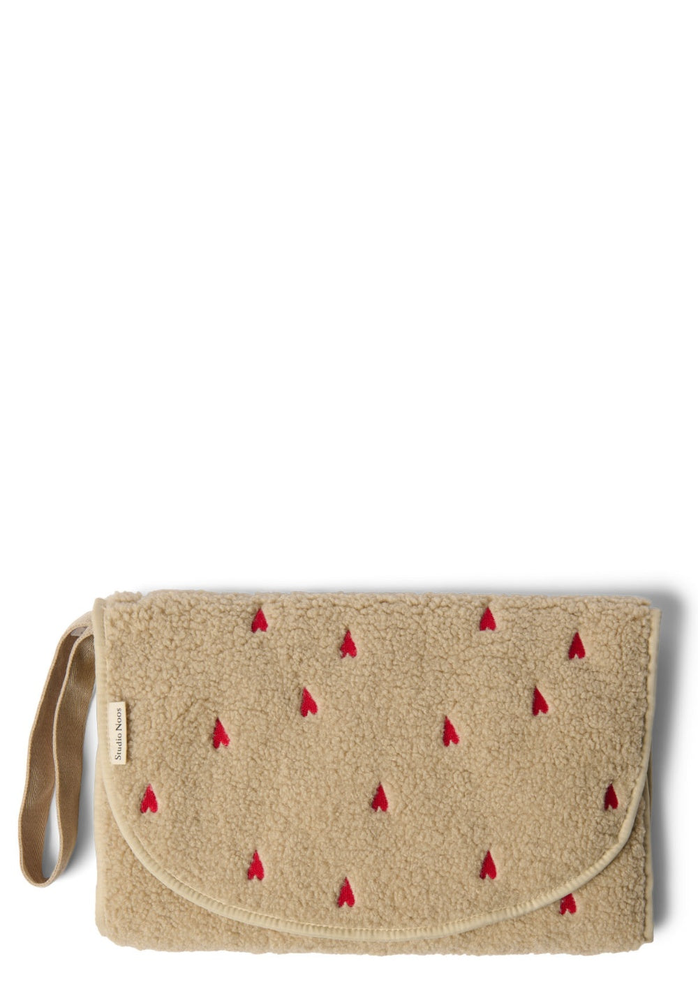 Studio Noos Wickelunterlage 'Changing Mat Plus' Ecru Hearts