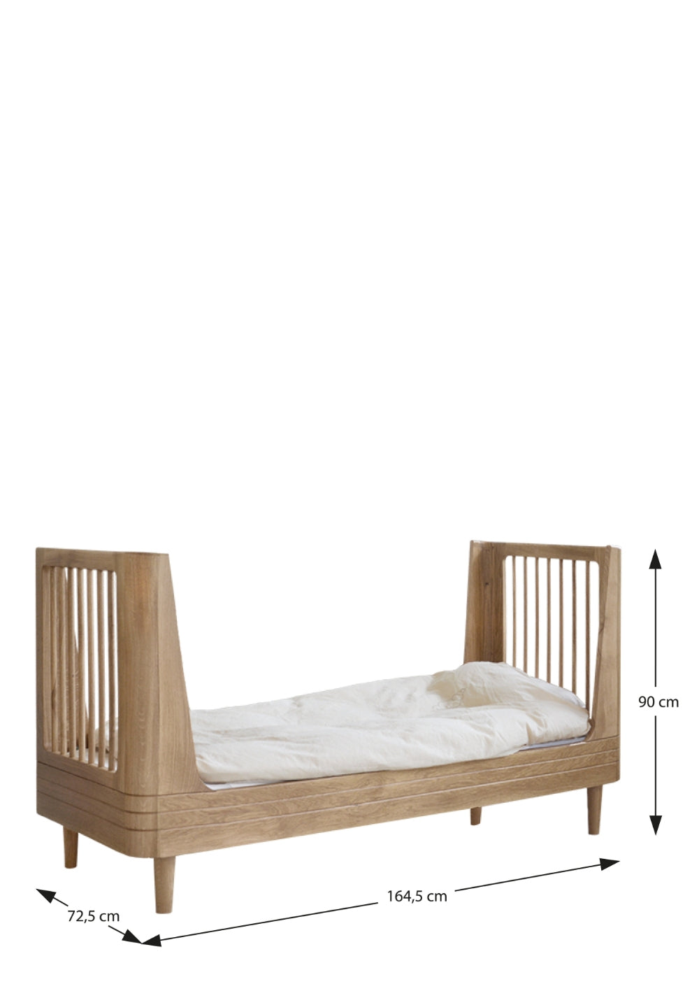 We Are Bitte Juniorbett 'Nature Junior Bed 2.0' Eiche 164,5 x 72,5 cm