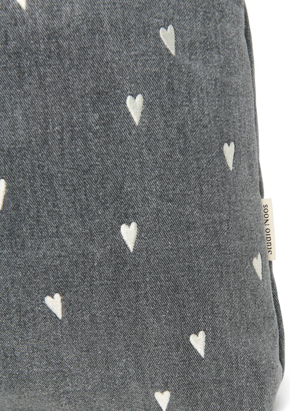 Studio Noos Tasche 'Grey Denim Mom-Bag' Hearts