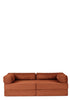 Family Sofa Cord Rost Orange