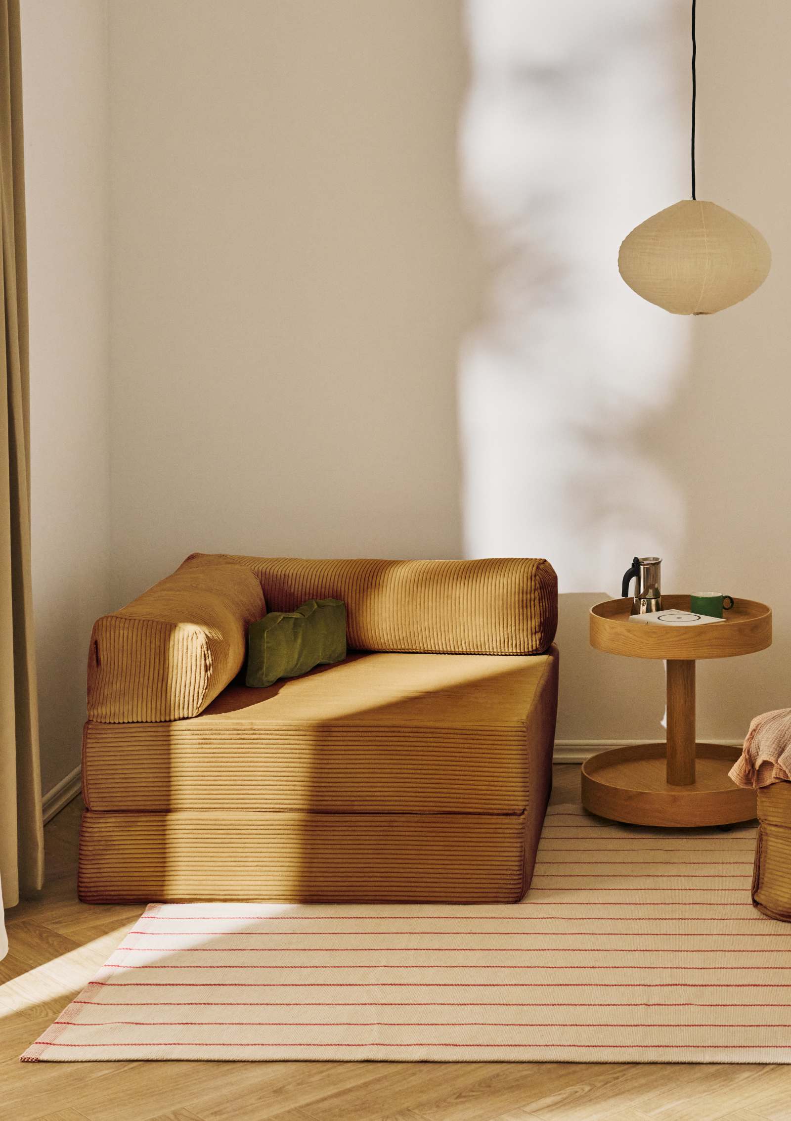 Funzy Family Sofa Cord Senf Gelb als Sessel