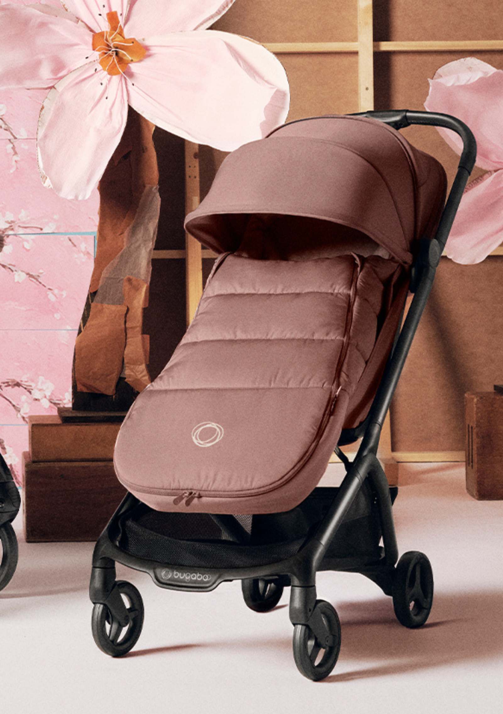 Bugaboo Fußsack Dusty Pink mit Butterfly 2 Dusty Pink