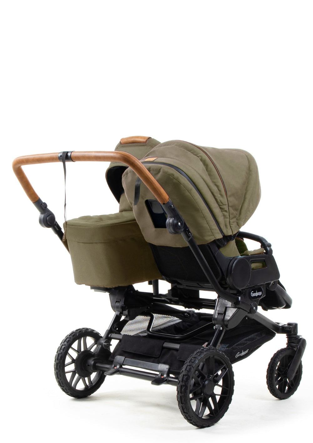 Emmaljunga Geschwisterwagen 'Double SENTO FLAT+' Outdoor Olive
