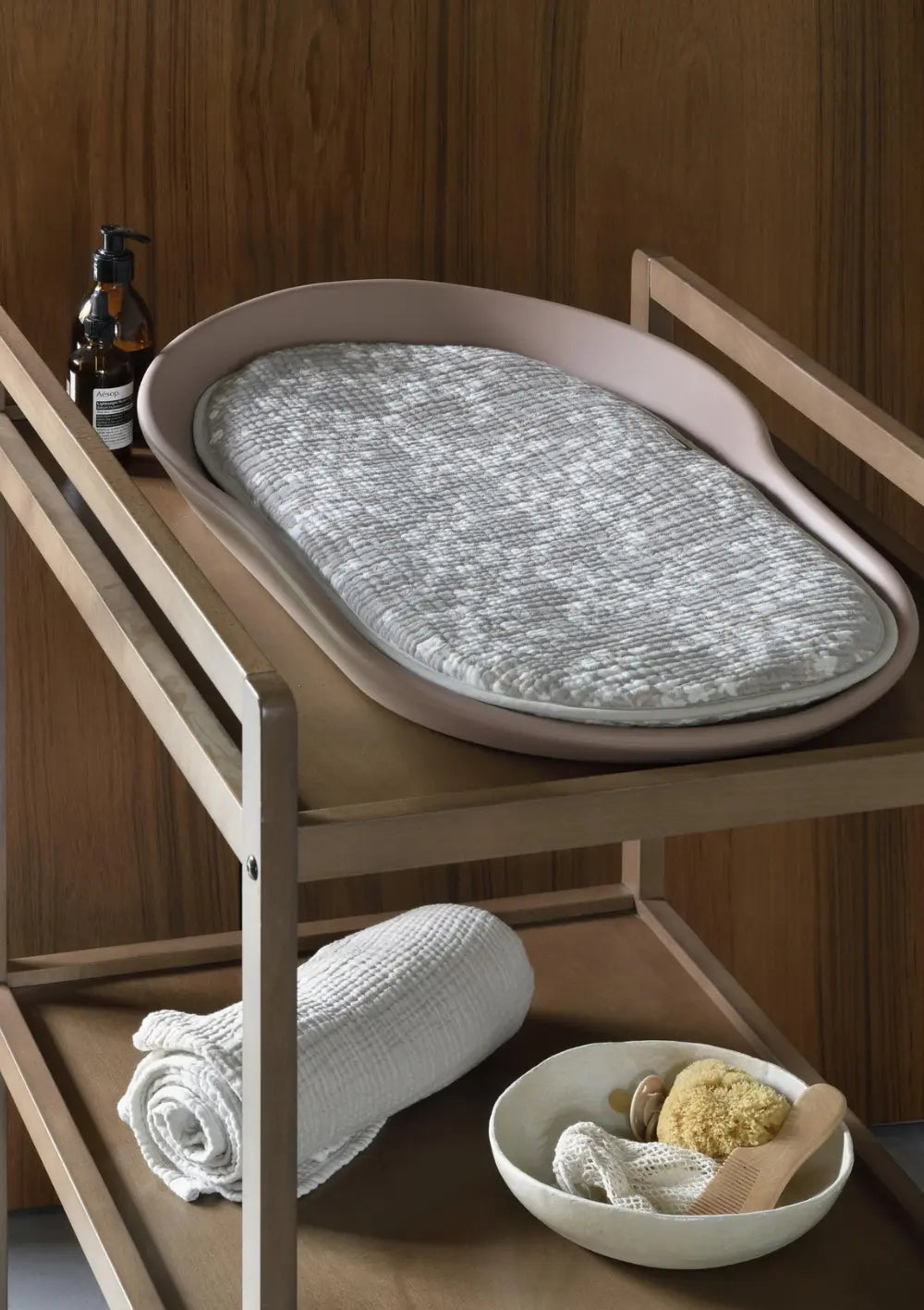 Quax Wickelauflage 'Mamee' Coral mit Inlay Blossom