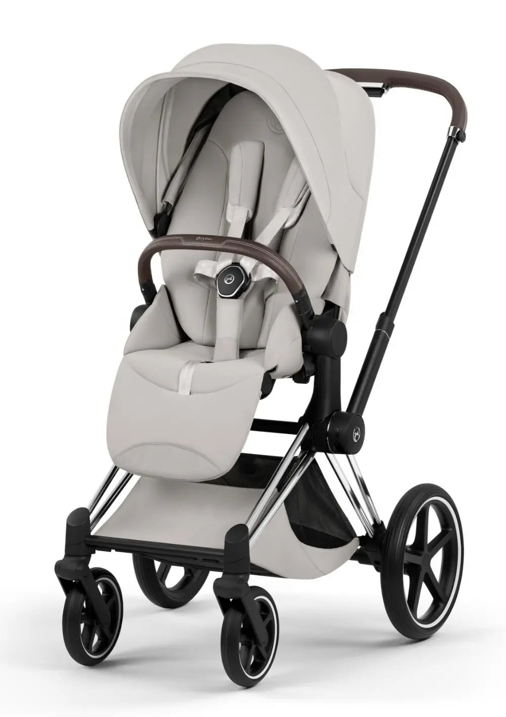 Cybex Kinderwagen-Set 'Priam Style' City Grey (Frame Chrome Brown)