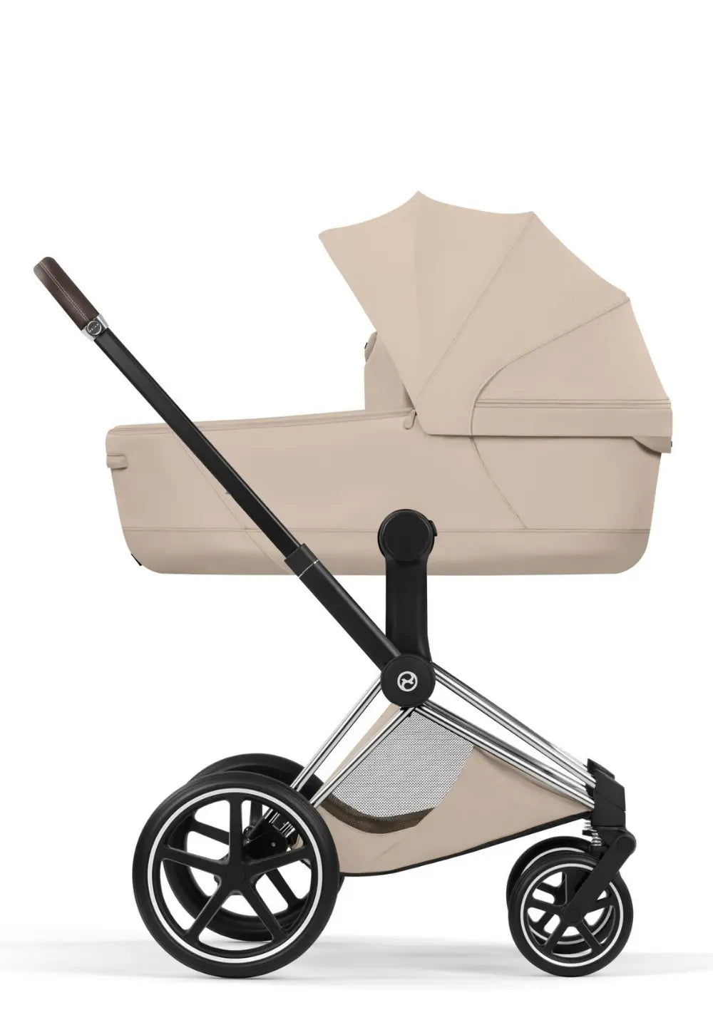 Cybex Kinderwagen-Set 'Priam Style' Cozy Beige (Frame Chrome Brown)