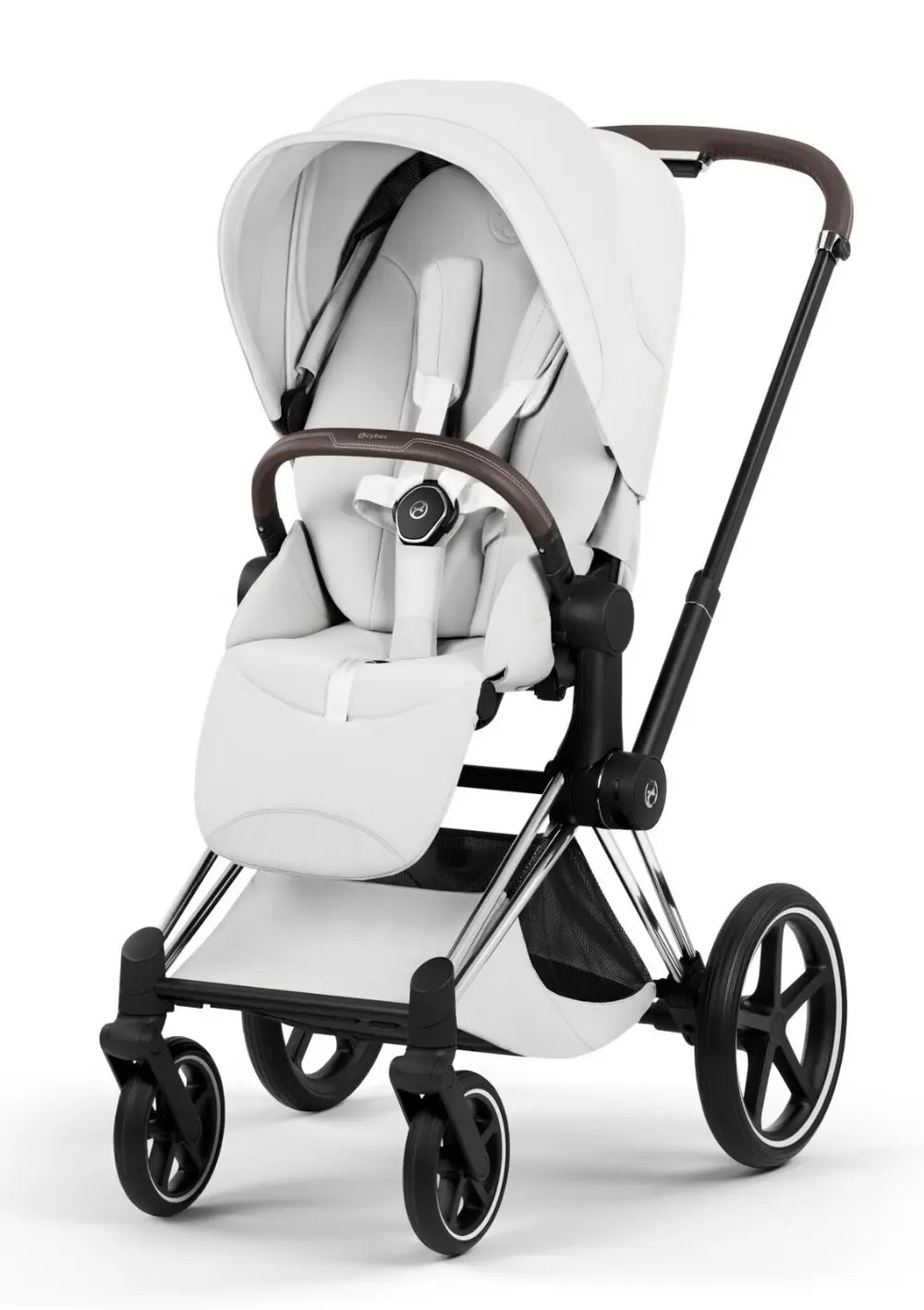 Cybex Kinderwagen-Set 'Priam Style' Off White (Frame Chrome Brown)