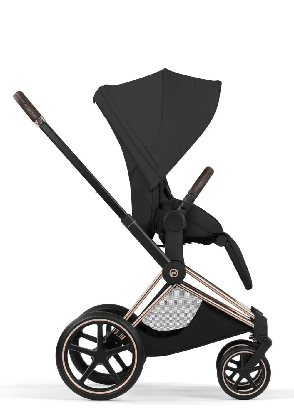 Cybex Kinderwagen-Set 'Priam Style' Sepia Black (Frame Roségold)