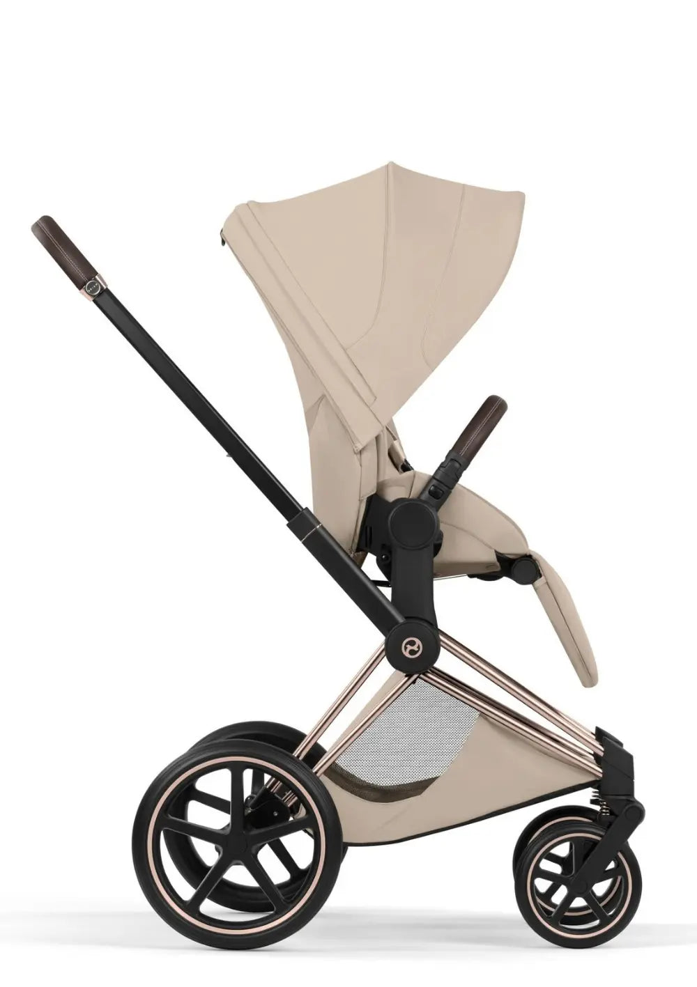 Cybex Kinderwagen-Set 'Priam Style' Cozy Beige (Frame Roségold)