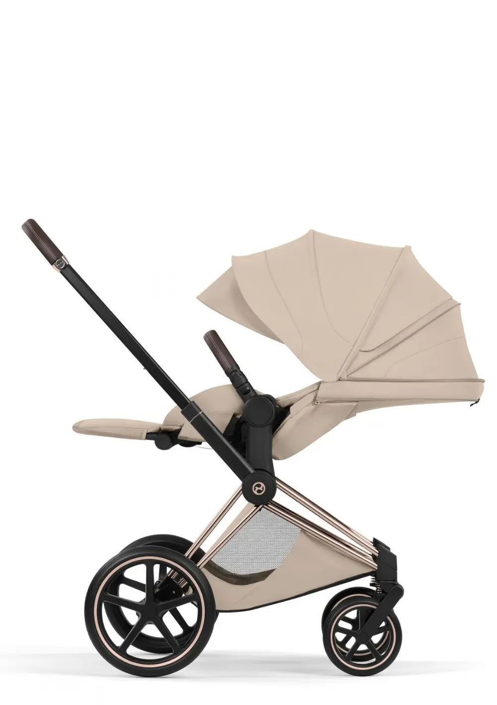 Cybex Kinderwagen-Set 'Priam Style' Cozy Beige (Frame Roségold)