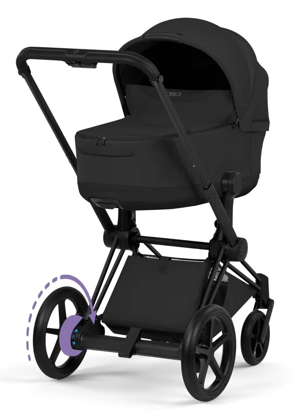 Cybex Kinderwagen-Set 'e-Priam Style' Sepia Black (Frame Matt Black)