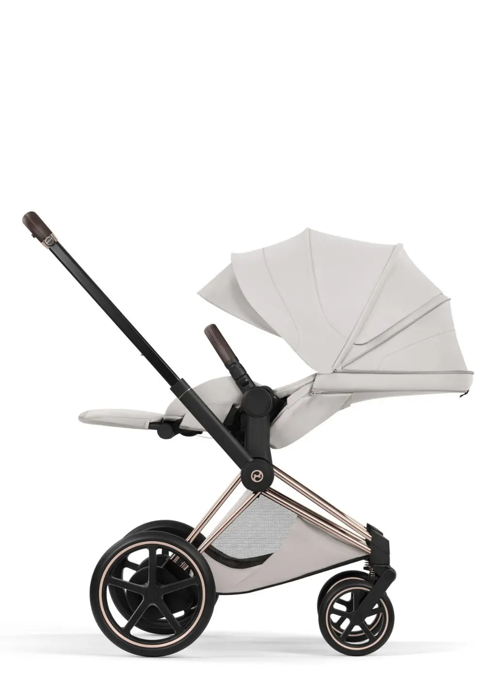 Cybex Kinderwagen-Set 'e-Priam Style' City Grey (Frame Roségold)