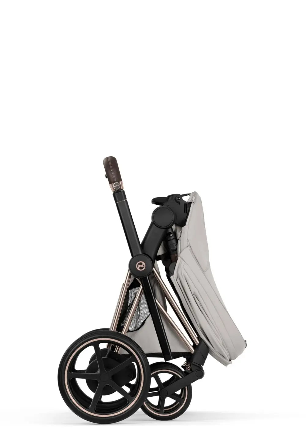 Cybex Kinderwagen-Set 'e-Priam Style' City Grey (Frame Roségold)