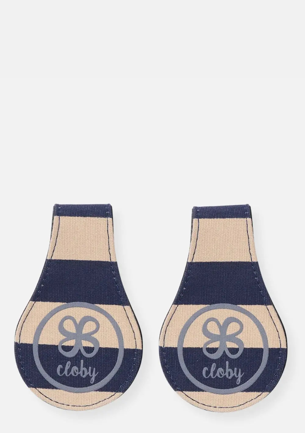 Cloby 2er-Set Magnet-Clips Leder Navy Blue