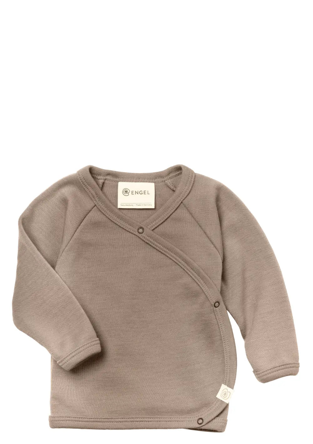 Engel Wolle/Seide Langarm-Wickelshirt sand