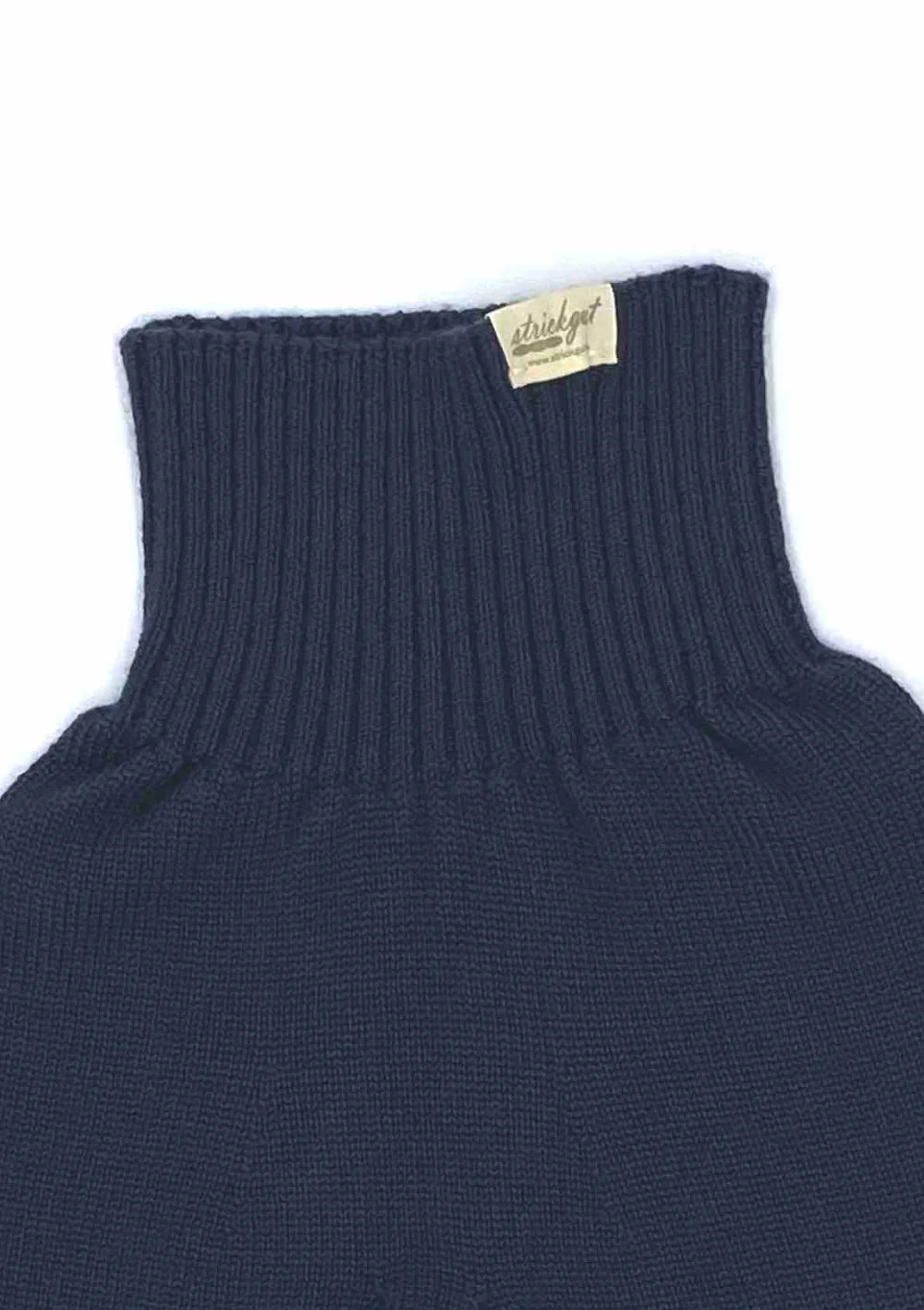 Strickgut Merino Babyhose mit weichem Bund zum Mitwachsen Indigo