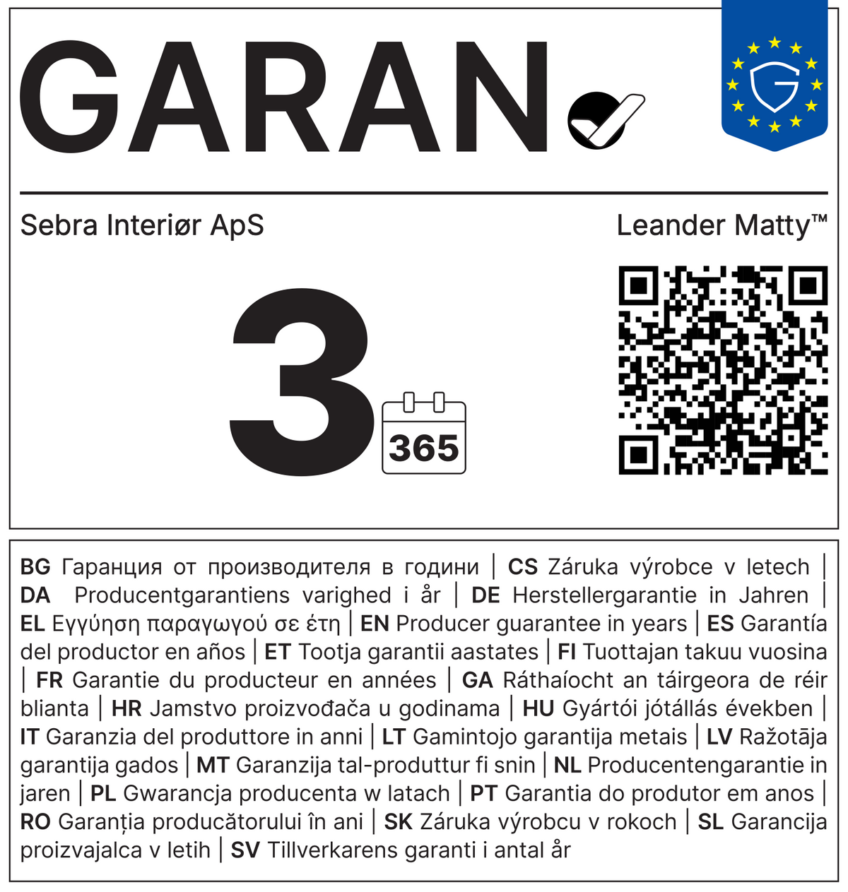 Vollständiges GARAN-Label, 3 Jahre Garantie auf Wickelauflage 'Matty' Sage Green