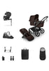 'Donkey 6 Single' Bundle – Komplettes Kinderwagen-Set Cocoa Brown