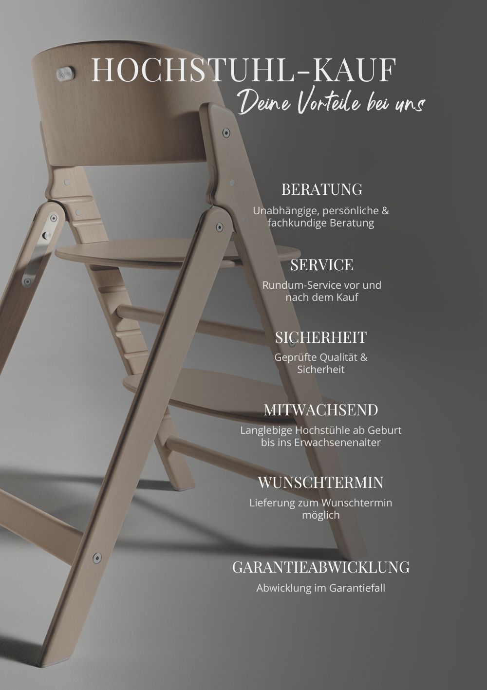 Hochstuhl 'Click & Fold' 3-in-1 Set All Natural Dark