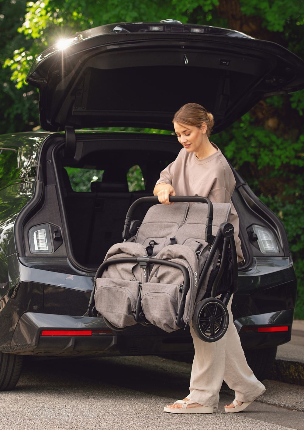 Nuna Geschwisterbuggy 'TRVL dubl ' Granite