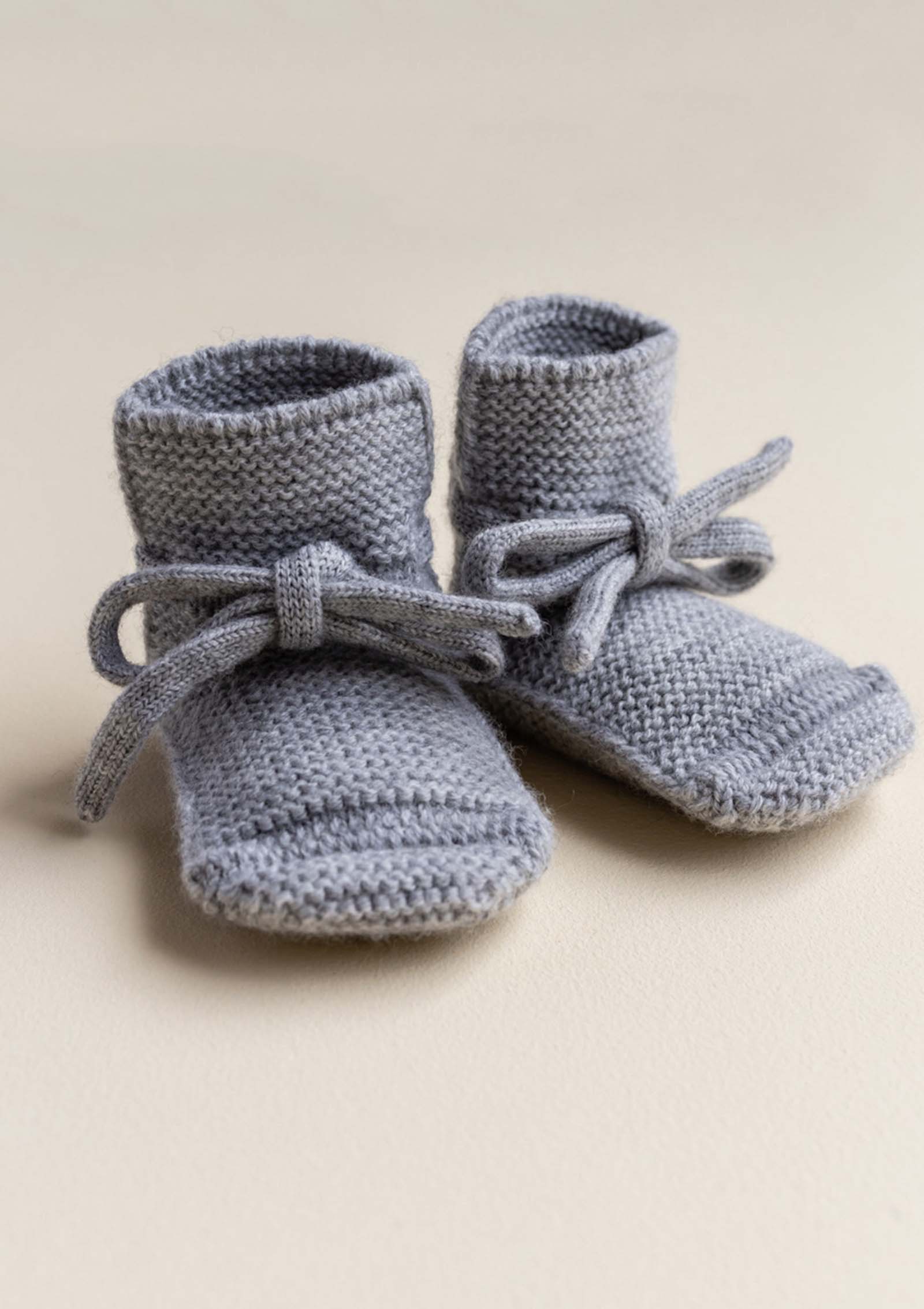 Hvid Booties grey melange