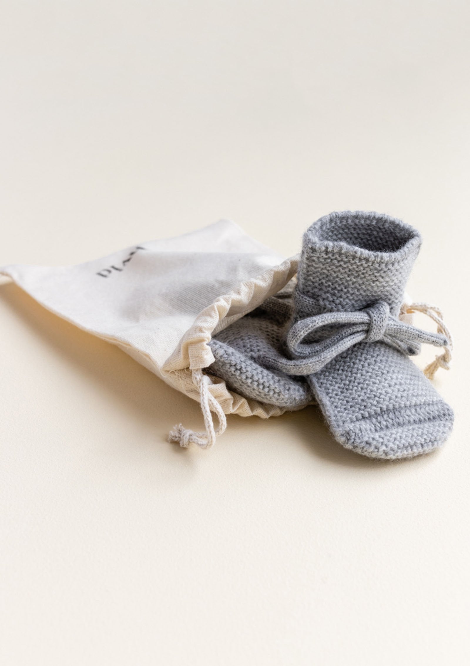 Hvid Booties grey melange