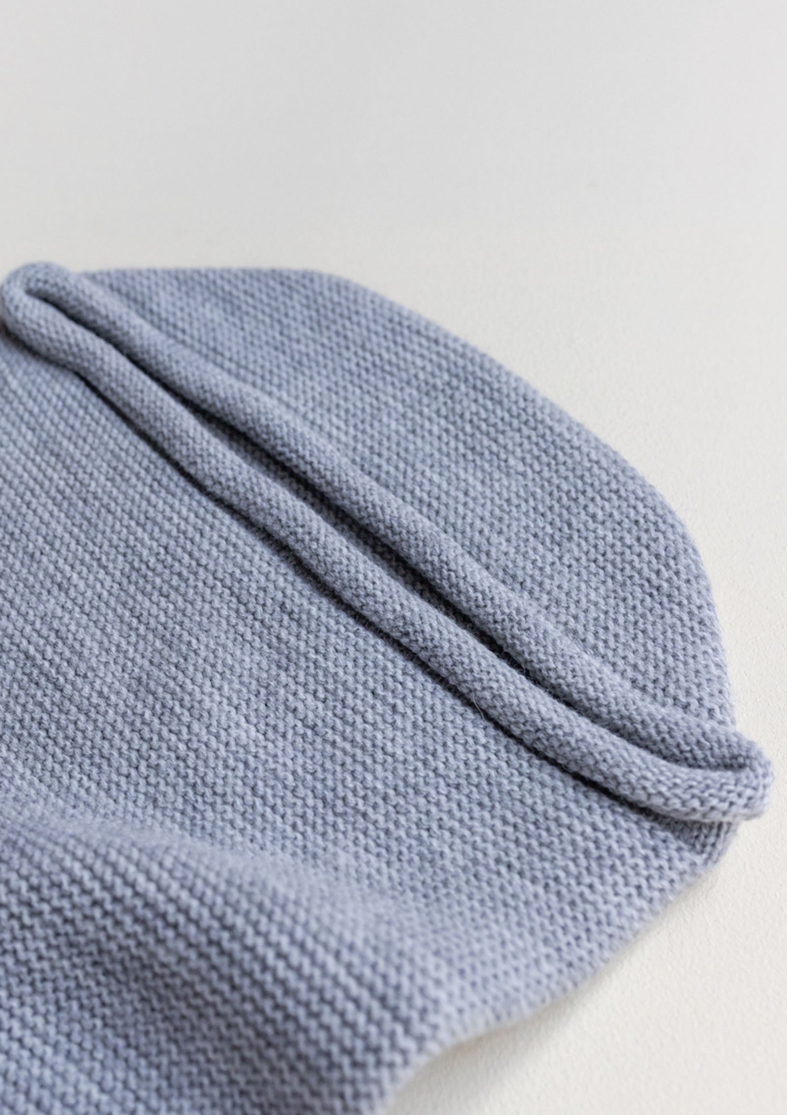 Hvid Strick-Pucksack Cocoon grey melange