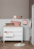 Wickelkommode 'Wood' 6 Schubladen Wickelplatte groß weiß