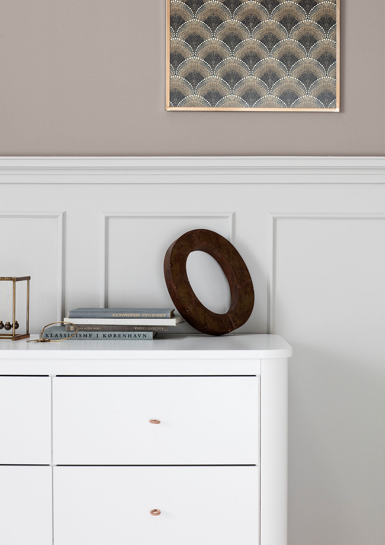 'Wood' Kommode 6 Schubladen weiß