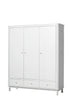 Kleiderschrank 'Wood' 3-türig weiss