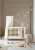 Babybett 'Wood Mini+' Weiß / Eiche 122-162 x 68 cm