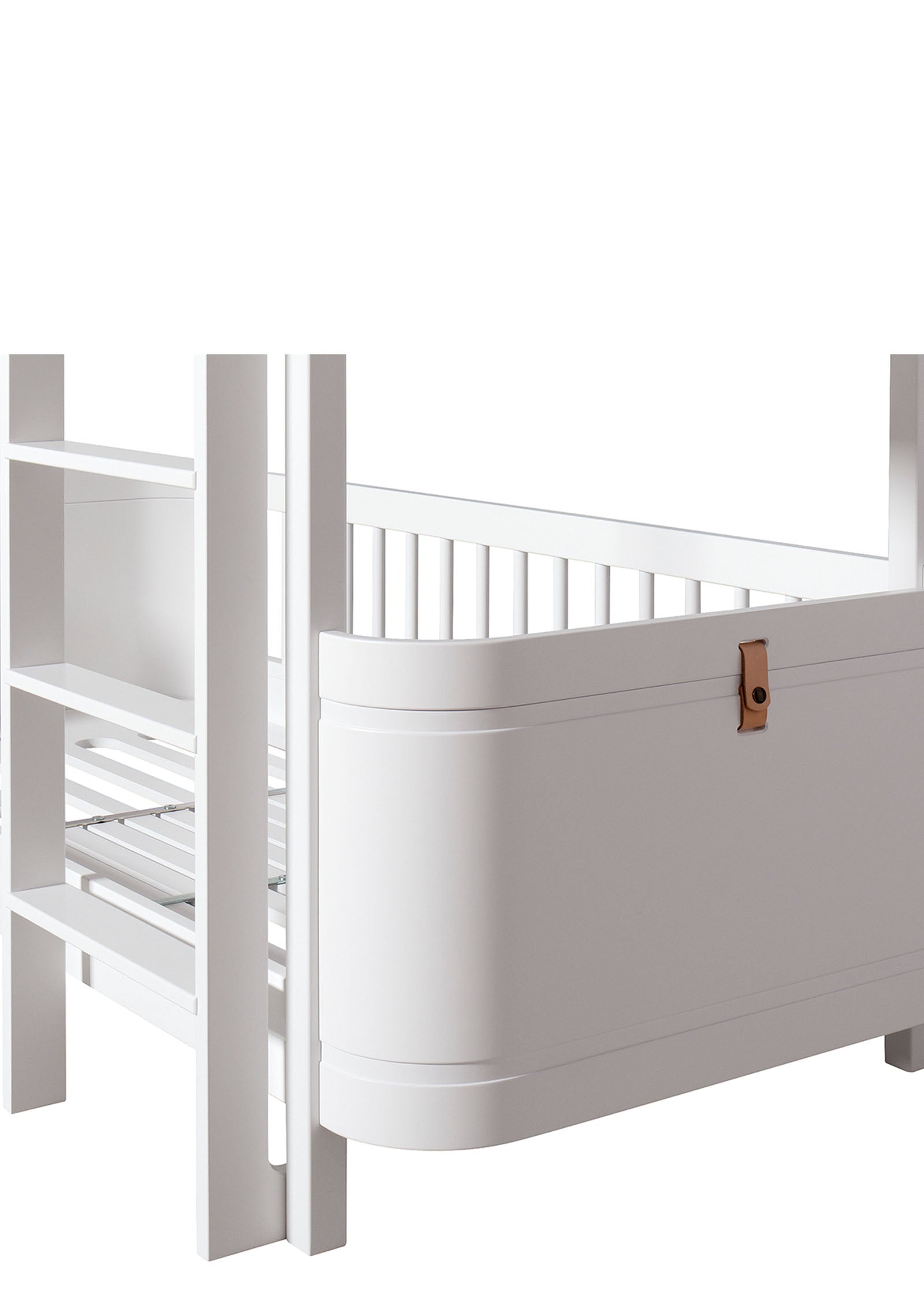 'Wood' Mini+ halbhohes Etagenbett weiß
