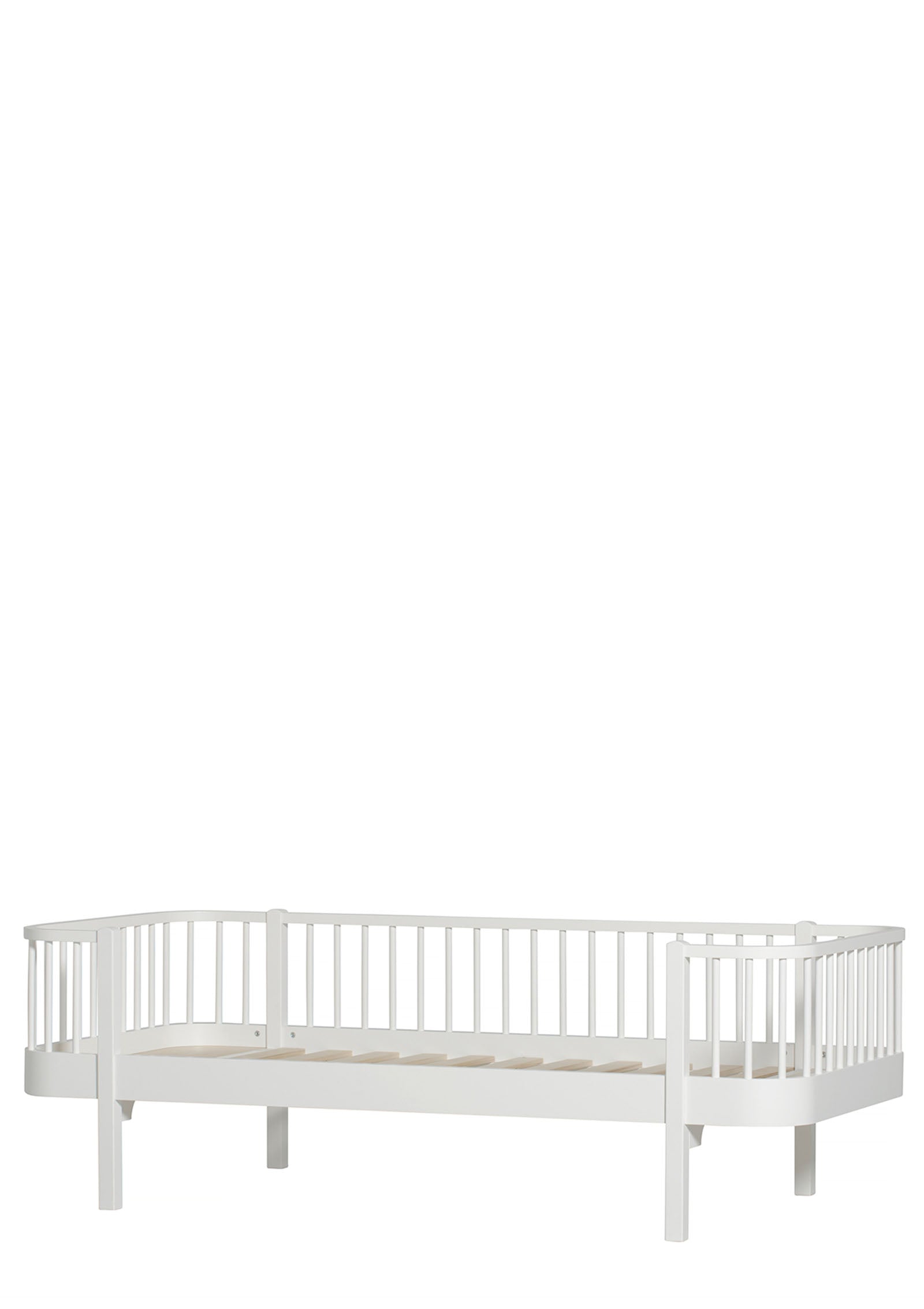 'Wood' Bettsofa weiß