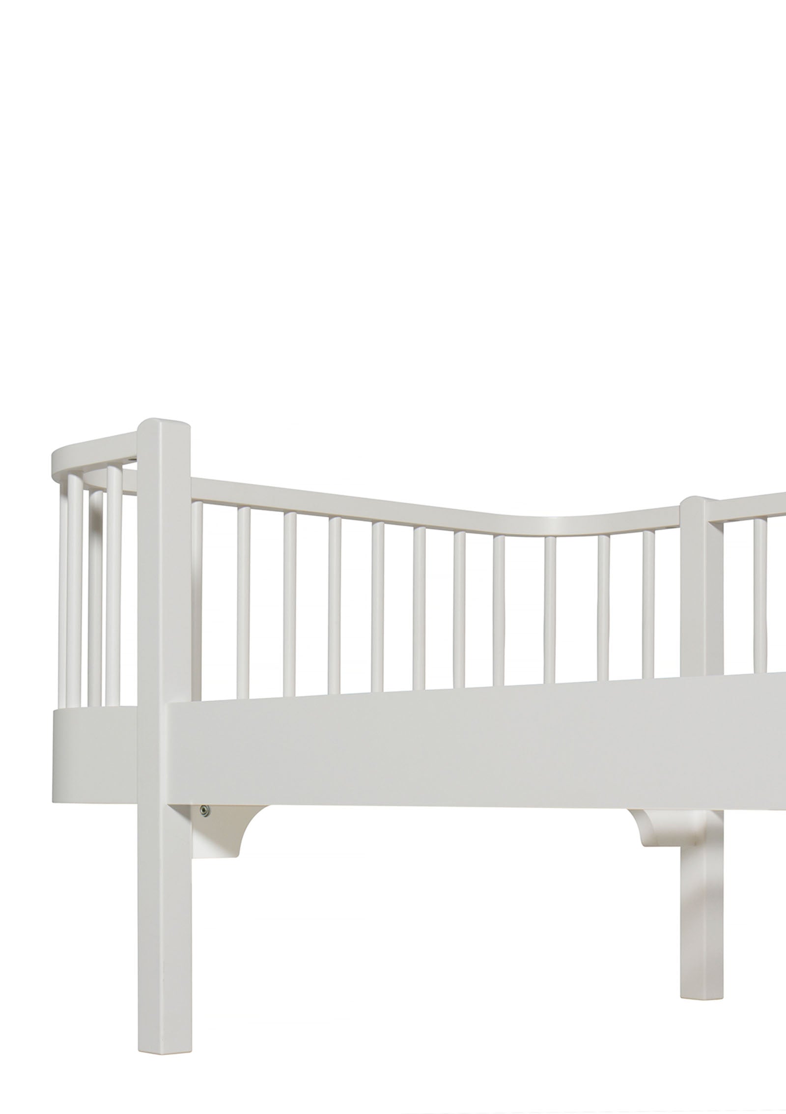 'Wood' Bettsofa weiß