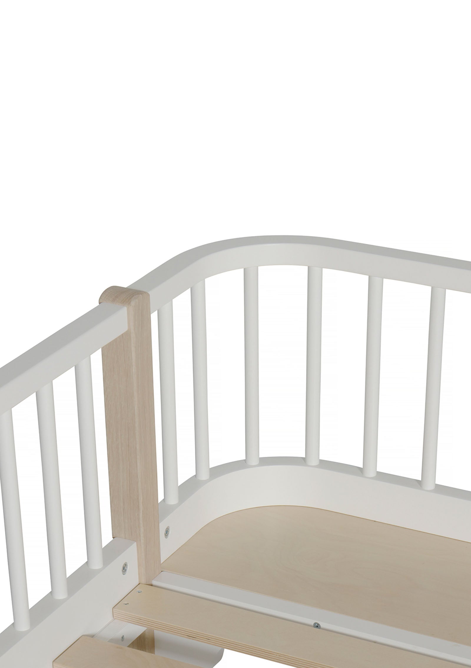 'Wood' Bettsofa weiß / Eiche