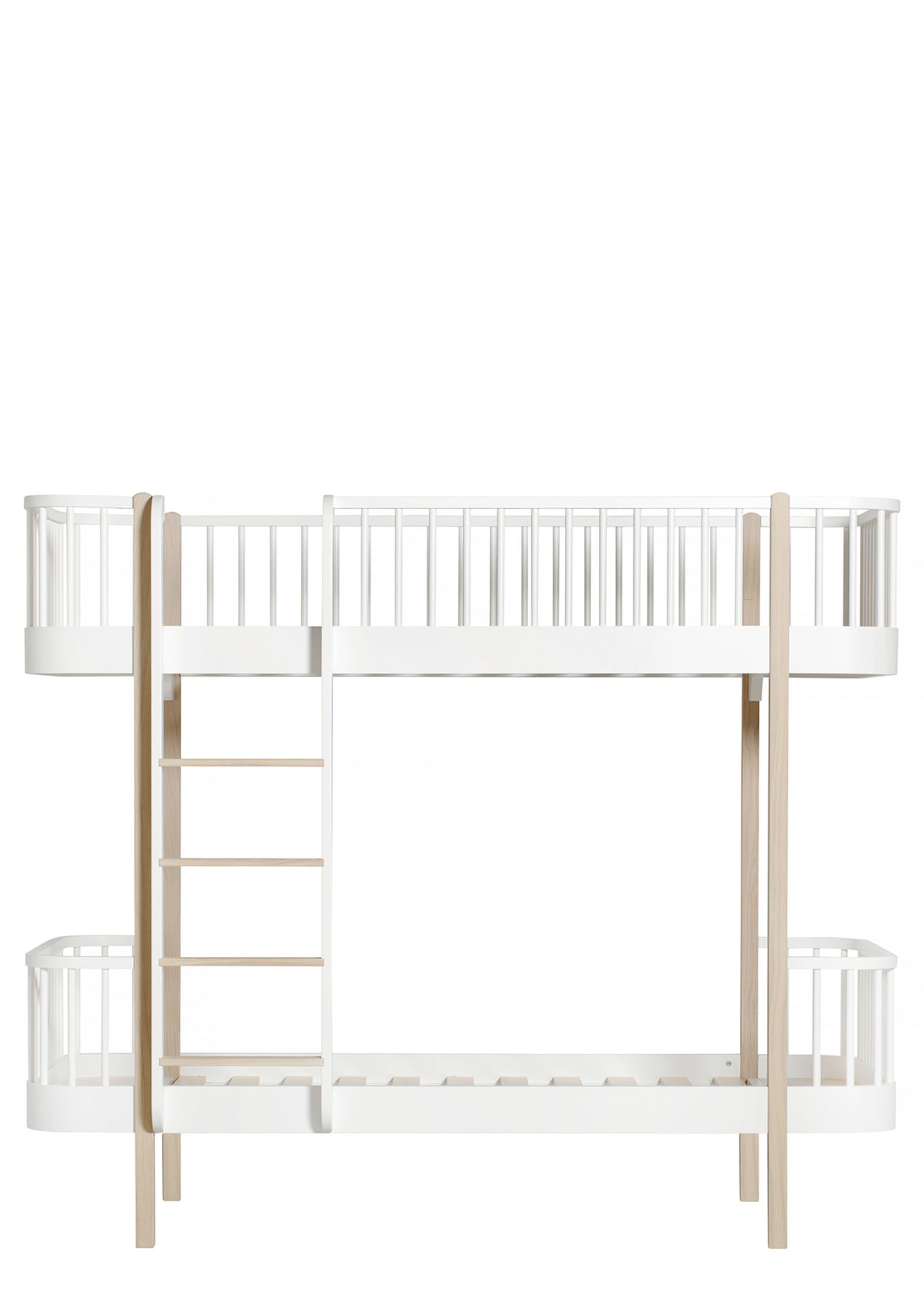 'Wood' Etagenbett weiß / Eiche