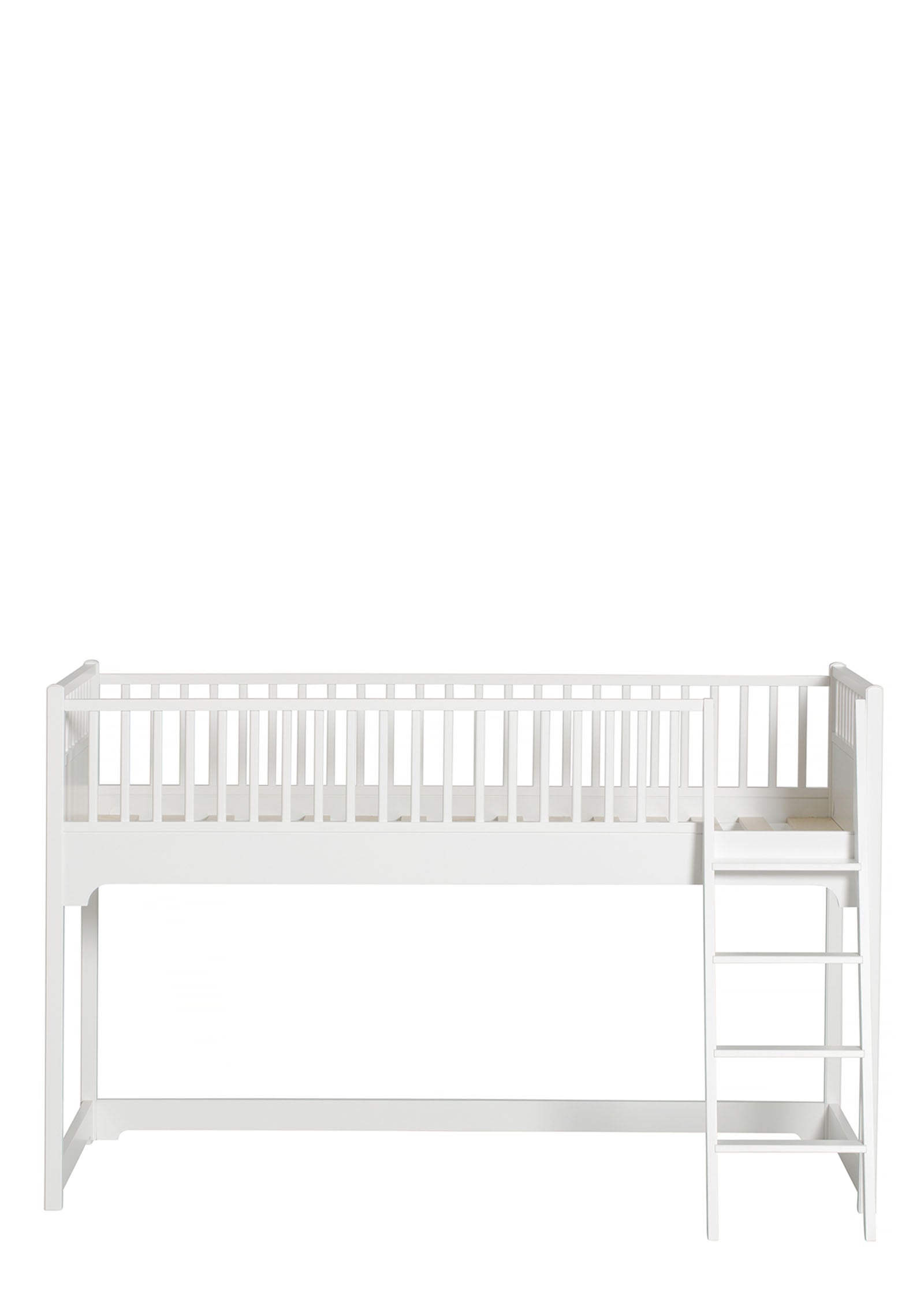 'Seaside' halbhohes Hochbett weiß