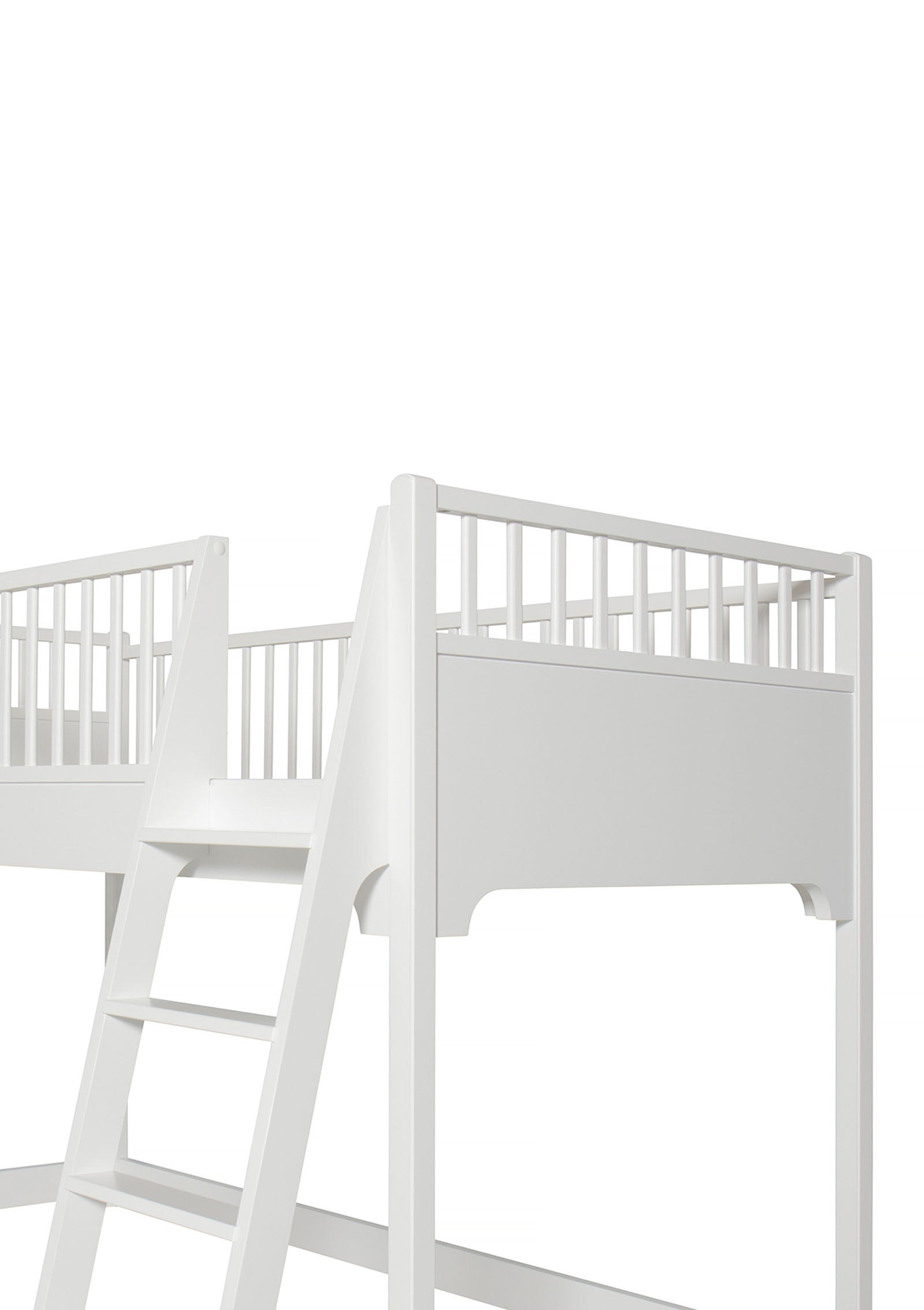 'Seaside' halbhohes Hochbett weiß