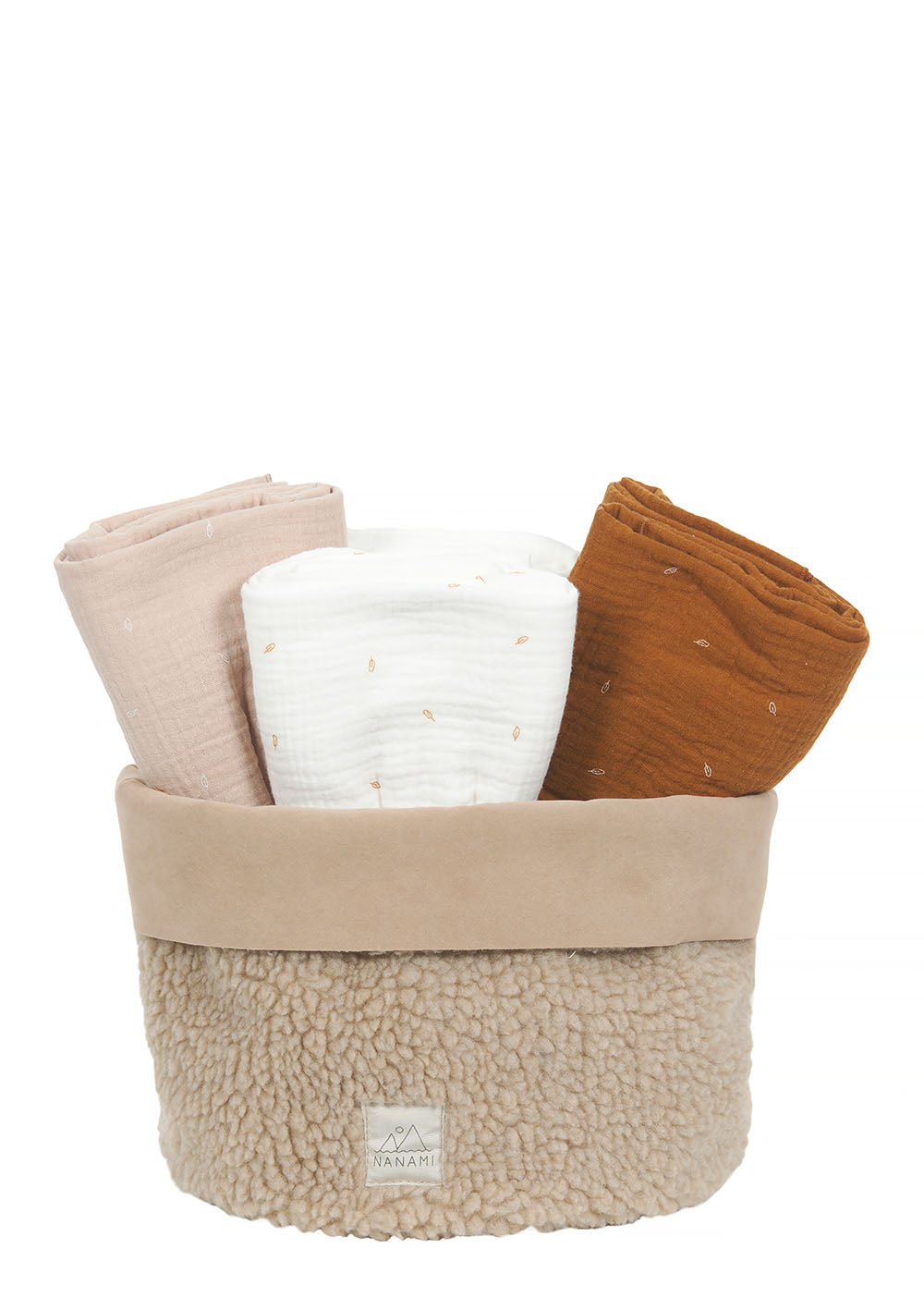 Mulltuch natural leaf 60 x 60 cm