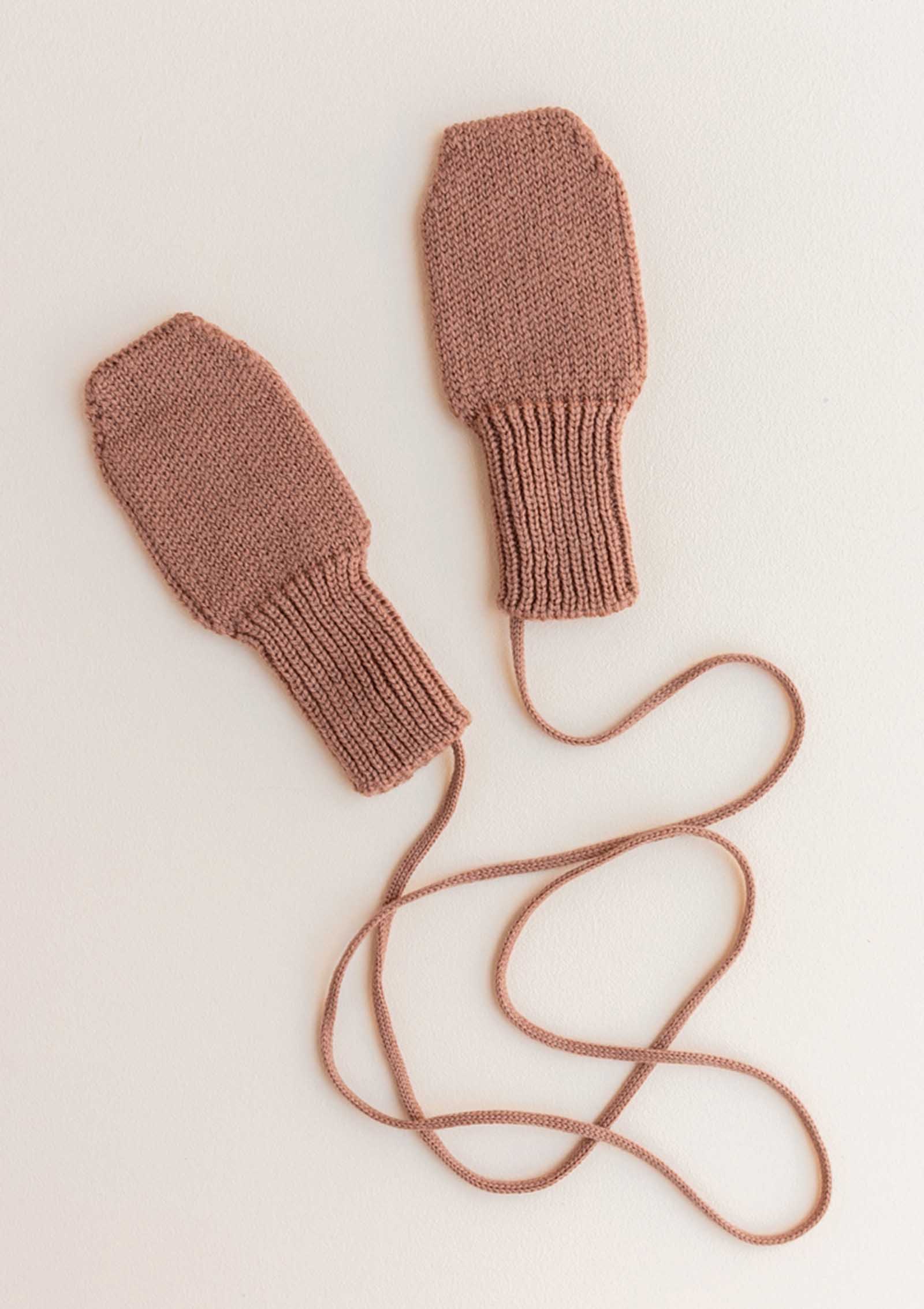 hvid Fäustlinge Terracotta