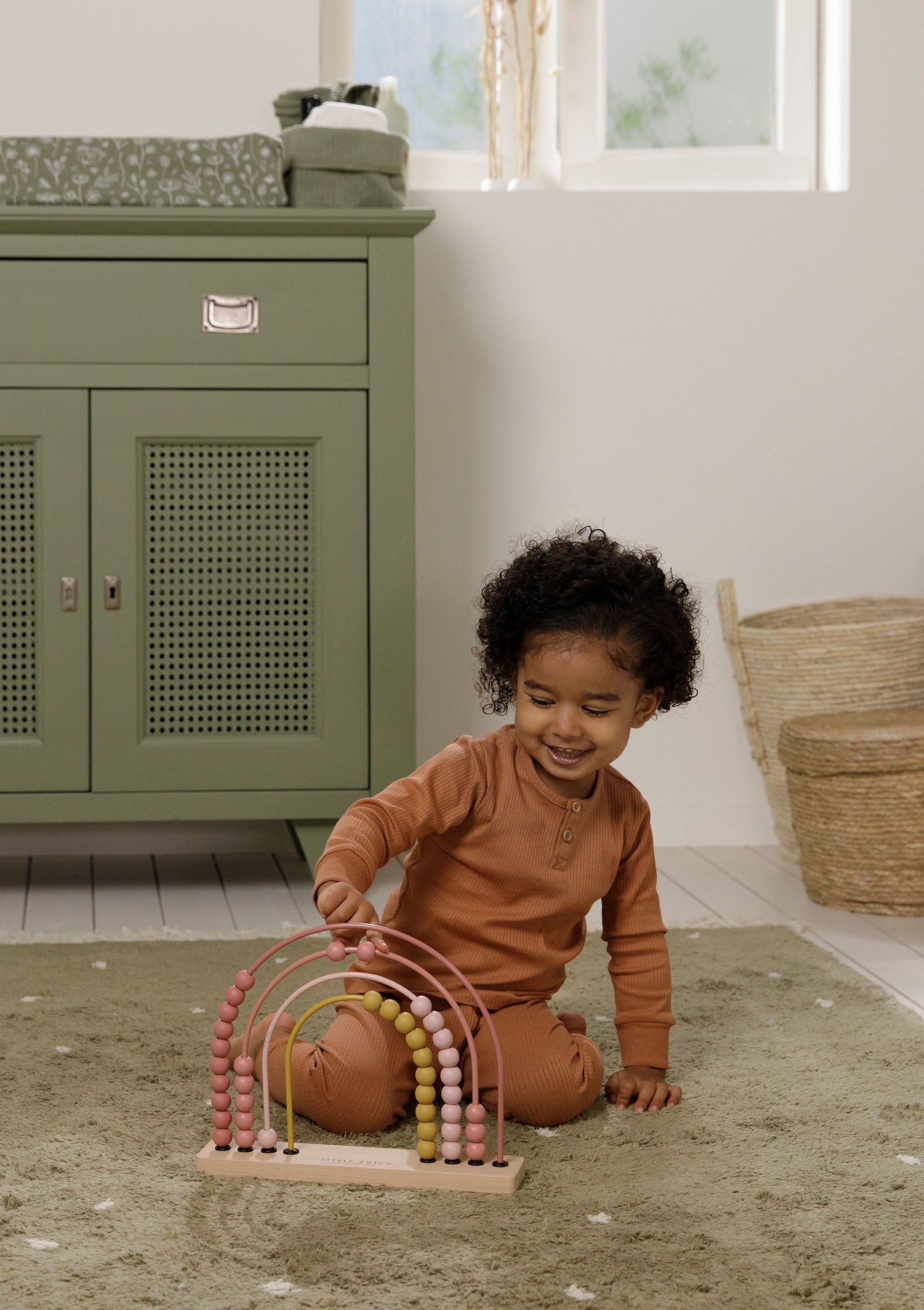 Rechenschiebe-Regenbogen Abacus pink